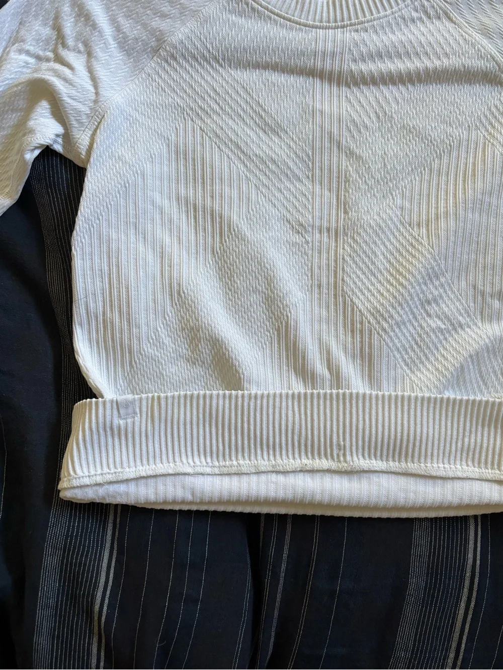 lululemon athletica Long Sleeve Crewneck Top in White